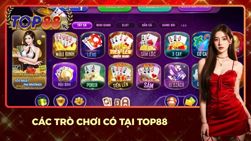 Trang chủ 14 Các trò chơi cá cược hấp dẫn của Top88